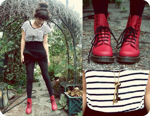 red doc martens outfits